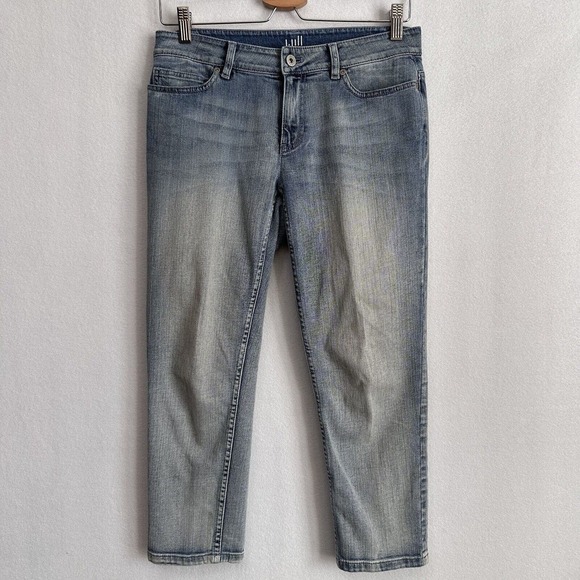 J. Jill Denim - J Jill Authentic Fit Crop Jeans 2 Petite Vintage Blue Wash Stretch Casual Trendy